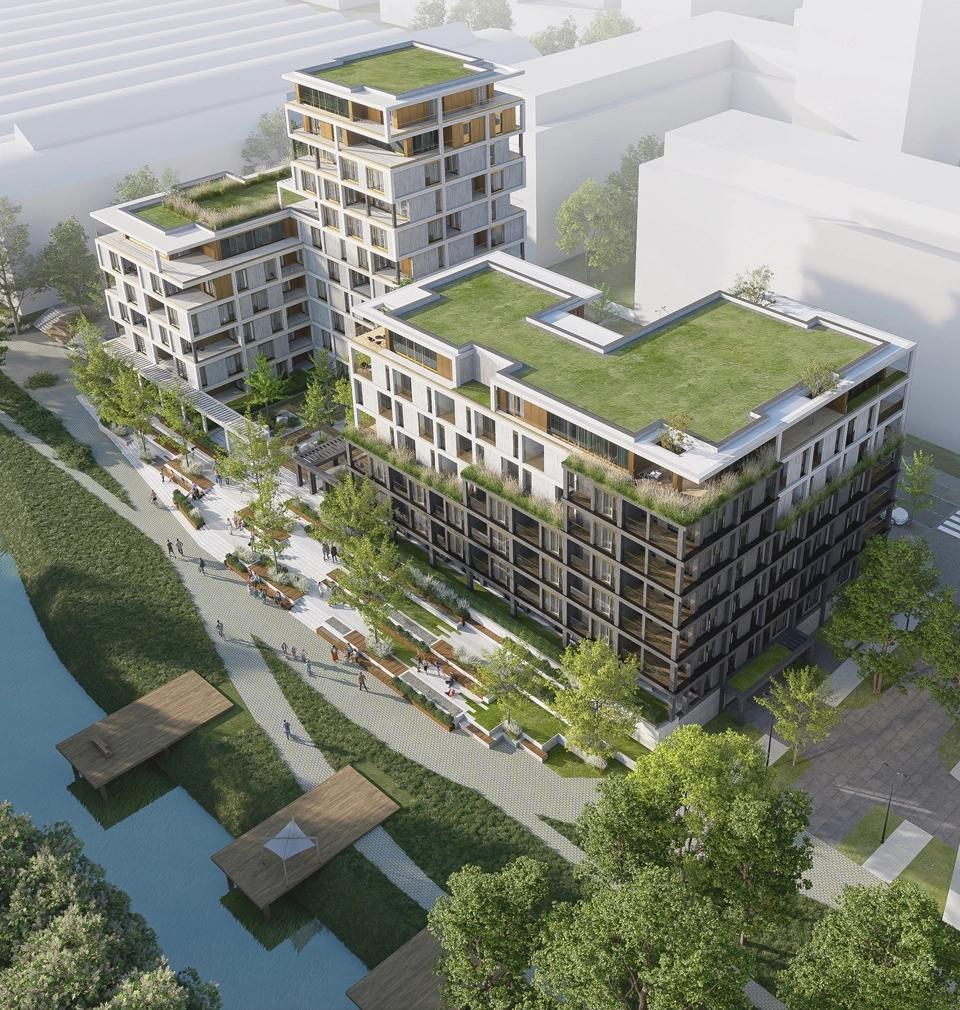 Moderní městská čtvrť Nová Zbrojovka