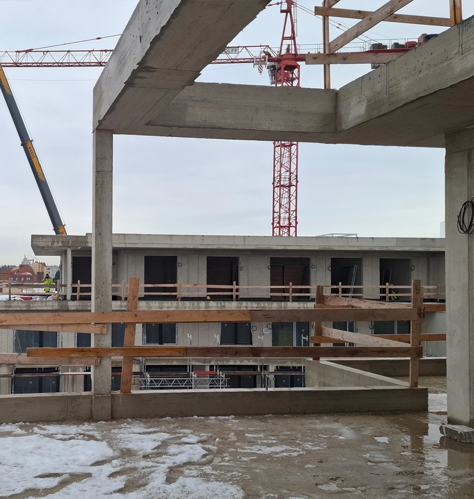 Výstavba rezidenčního projektu Žižkovské zahrady pokračuje podle plánu